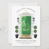 引っ越しました – 新しい住所グリーンウォーターカラードア 案内状 (正面)