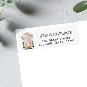 引っ越しました – 新しい住所ピンクウォーターカラードア ラベル