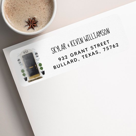 引っ越しました – 新しい住所ブラックウォーターカラードア ラベル