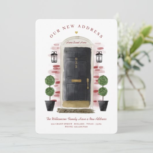 引っ越しました – 新しい住所ブラックウォーターカラードア 案内状 (スタンド正面)