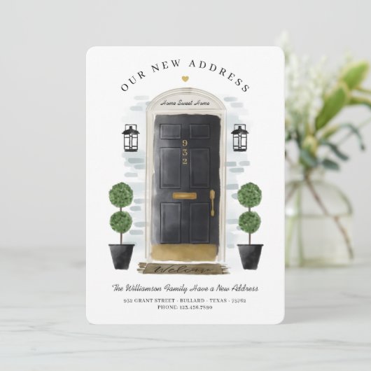 引っ越しました – 新しい住所ブラックウォーターカラードア 案内状 (スタンド正面)