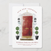 引っ越しました – 新しい住所レッドウォーターカラードア 案内状 (正面)