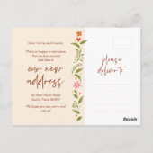 引っ越しました、新しい自宅住所のお知らせ ポストカード (裏面)