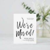 引っ越しました |新しミニマルい住所はがき ポストカード (スタンド正面)