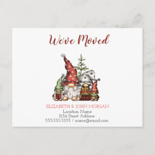 引っ越しました、格言ファミリ 案内ポストカード