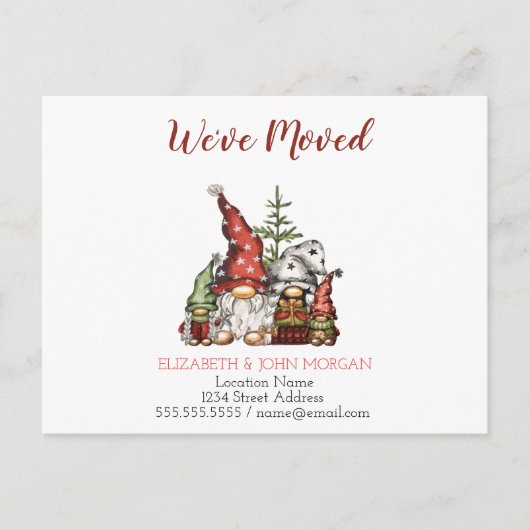 引っ越しました、格言ファミリ 案内ポストカード (正面)