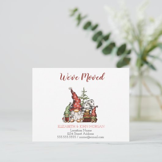 引っ越しました、格言ファミリ 案内ポストカード (スタンド正面)