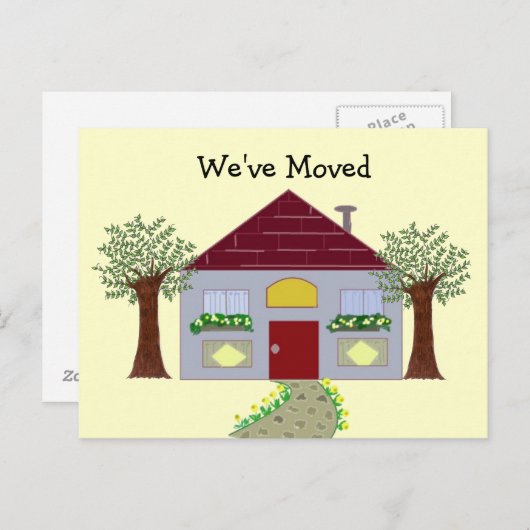 引っ越しました 案内ポストカード (正面/裏面)