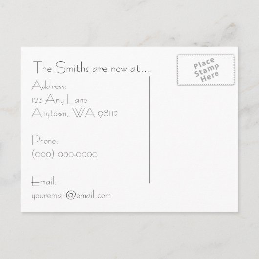 引っ越しました 案内ポストカード (裏面)