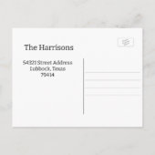 引っ越しました、水彩童話し家はがき ポストカード (裏面)