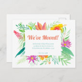 引っ越しました!熱帯フローラ枠 案内ポストカード (正面/裏面)