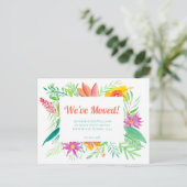 引っ越しました!熱帯フローラ枠 案内ポストカード (スタンド正面)