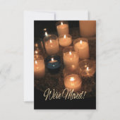 引っ越しました!燃えるろうそくクリスマス 招待状 (正面)