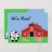 引っ越しました(畜産スタイル) 案内ポストカード (正面/裏面)