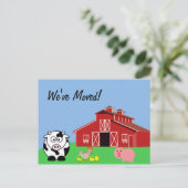 引っ越しました(畜産スタイル) 案内ポストカード (スタンド正面)