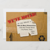 引っ越しました – 発表 – ボックス 案内状 (正面)