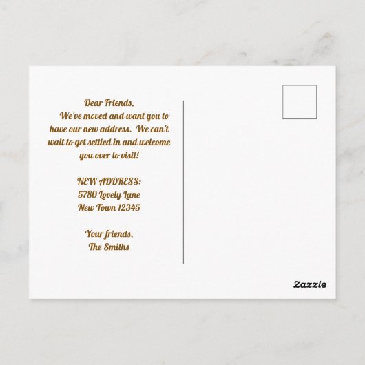 引っ越しました!素朴絵を描戸 ポストカード (裏面)