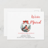 引っ越しました,赤(鳥)ショウジョウコウカンチョウ球発表 案内ポストカード (正面/裏面)