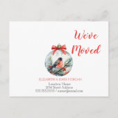 引っ越しました，赤（鳥）ショウジョウコウカンチョウ球発表 案内ポストカード (正面)