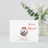 引っ越しました,赤(鳥)ショウジョウコウカンチョウ球発表 案内ポストカード (スタンド正面)