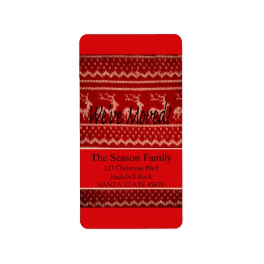 引っ越しました!醜いクリスマスセーター ラベル (正面)