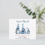 引っ越しました、青格言 案内ポストカード (スタンド正面)