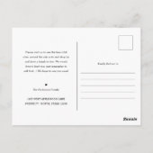 引っ越しました | 黒ミニマルの新しい住所はがき ポストカード (裏面)