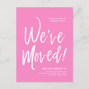 引っ越しました   Taffyミニマル新着住所はがき ポストカード