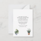 引っ越しましたBohoリビングルームの移動案内 ノートカード (裏面)