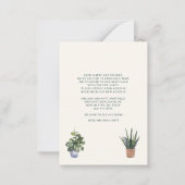 引っ越しましたBohoリビングルームの移動案内 ノートカード (裏面)