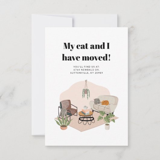 引っ越しましたBoho新しいアドレスの移動告知 (正面)