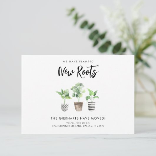 引っ越しましたBoho新しいアドレスの移動 案内状 (スタンド正面)