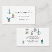 引っ越しましたBoho植物の住所の変更 名刺 (正面/裏面)