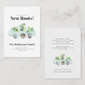 引っ越しましたBoho New Roots Movingのお知らせ 名刺 (正面/裏面)