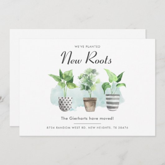 引っ越しましたBoho New Roots Movingのお知らせ 案内状 (正面/裏面)