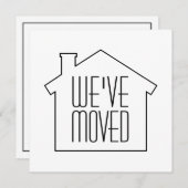 引っ越しましたKraft新モダンしいアドレス変更の移動 案内状 (正面/裏面)