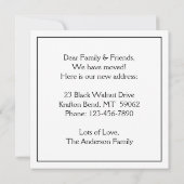 引っ越しましたKraft新モダンしいアドレス変更の移動 案内状 (裏面)