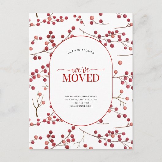 引っ越しましたRed Berry発表はがき 案内ポストカード (正面)