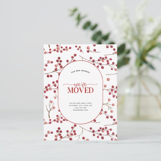 引っ越しましたRed Berry発表はがき 案内ポストカード (スタンド正面)