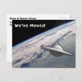 引っ越しましたUFO宇宙テーマ ポストカード (正面/裏面)