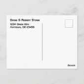 引っ越しましたUFO宇宙テーマ ポストカード (裏面)