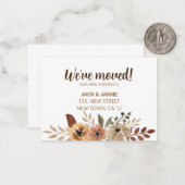 引っ越しましたWater Color Flora発表カード ノートカード (正面/裏面インサイチュ)