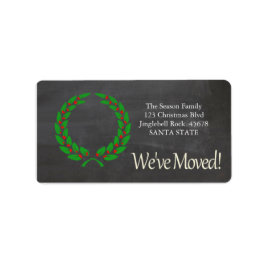 引っ越しましたXマスリースホリデーラベル ラベル