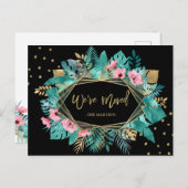 引っ越しをしました |熱帯金ゴールド葉の移動 ポストカード (正面/裏面)