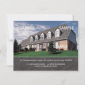 引っ越しアナウンスの梱包 招待状 (裏面)