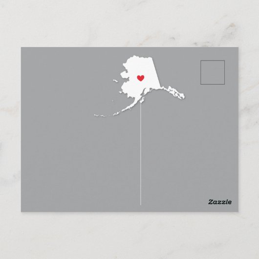 引っ越しアナウンス州アラスカはがき ポストカード (裏面)