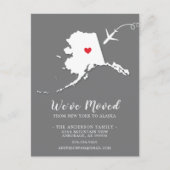 引っ越しアナウンス州アラスカはがき ポストカード (正面)