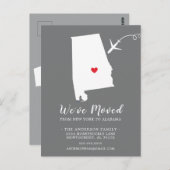 引っ越しアナウンス州アラバマはがき ポストカード (正面/裏面)
