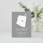 引っ越しアナウンス州アリゾナはがき ポストカード (スタンド正面)