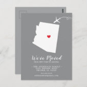 引っ越しアナウンス州アリゾナはがき ポストカード (正面/裏面)